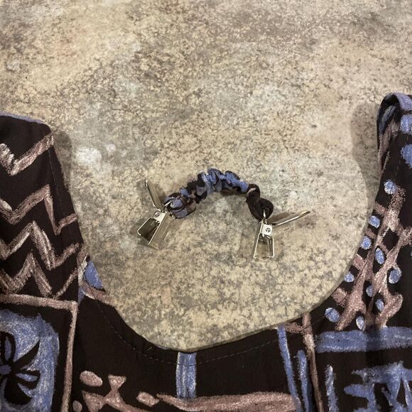 city triangles blue and black multicolor dress with pockets size small - Picture 8 of 8